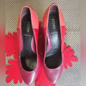 Fendi Women's Red and Pink Heels